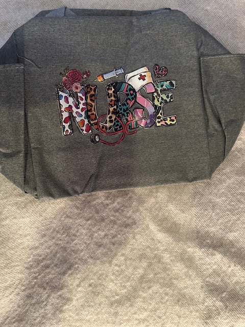 Gray nurse lunch bag