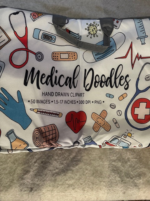 Medical Doodle laptop bag